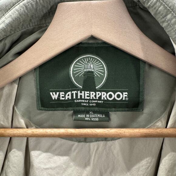 Weatherproof Jacket Men's XL Lightweight Green Zip Bomber Coat Casual Outdoor - Picture 5 of 12